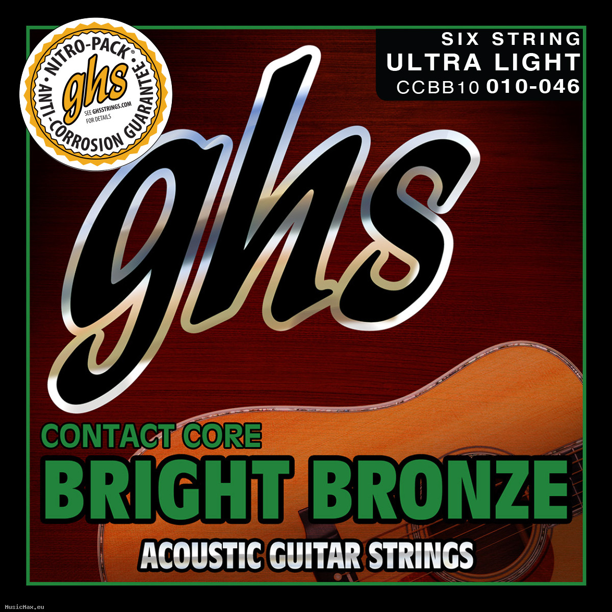buy GHS CCBB10 - STRINGS FOR ACOUSTIC GUITAR CONTACT CORE BRIGHT BRONZE ...